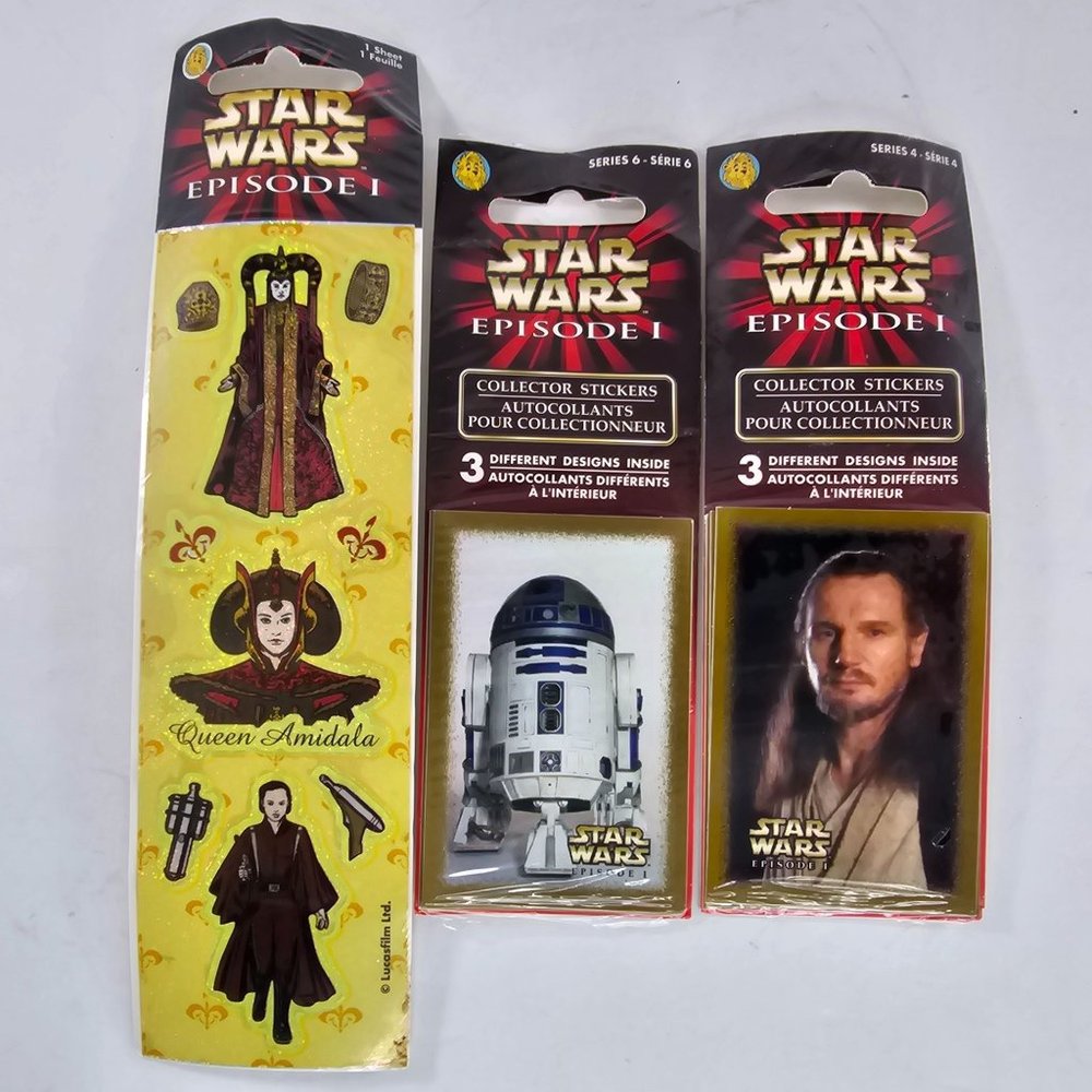 Star Wars Episode I Queen Amidala Collector Sticker Sheet Jedi Droids